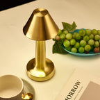 Lámpara de mesa LED dorada