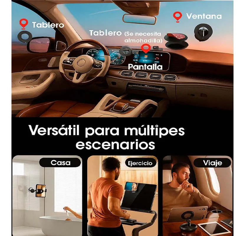 Soporte Magnético con Succión al Vacío