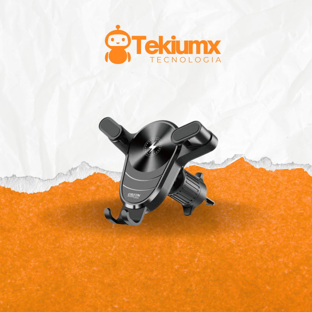 soporte de smartphone para coche con carga NFC y rotación 360°