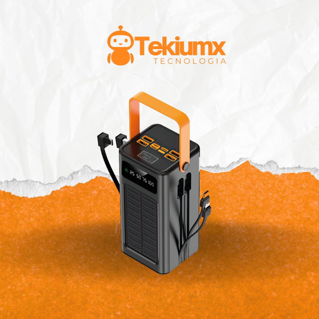 Powerbank con carga solar 50.000 mAh