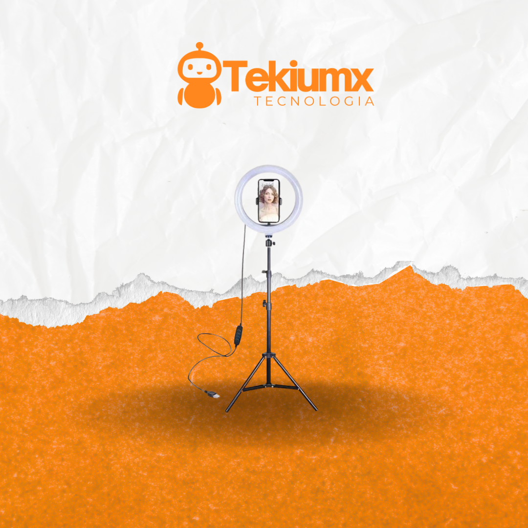 ARO DE LUZ 26CM. + TRÍPODE 2,10M