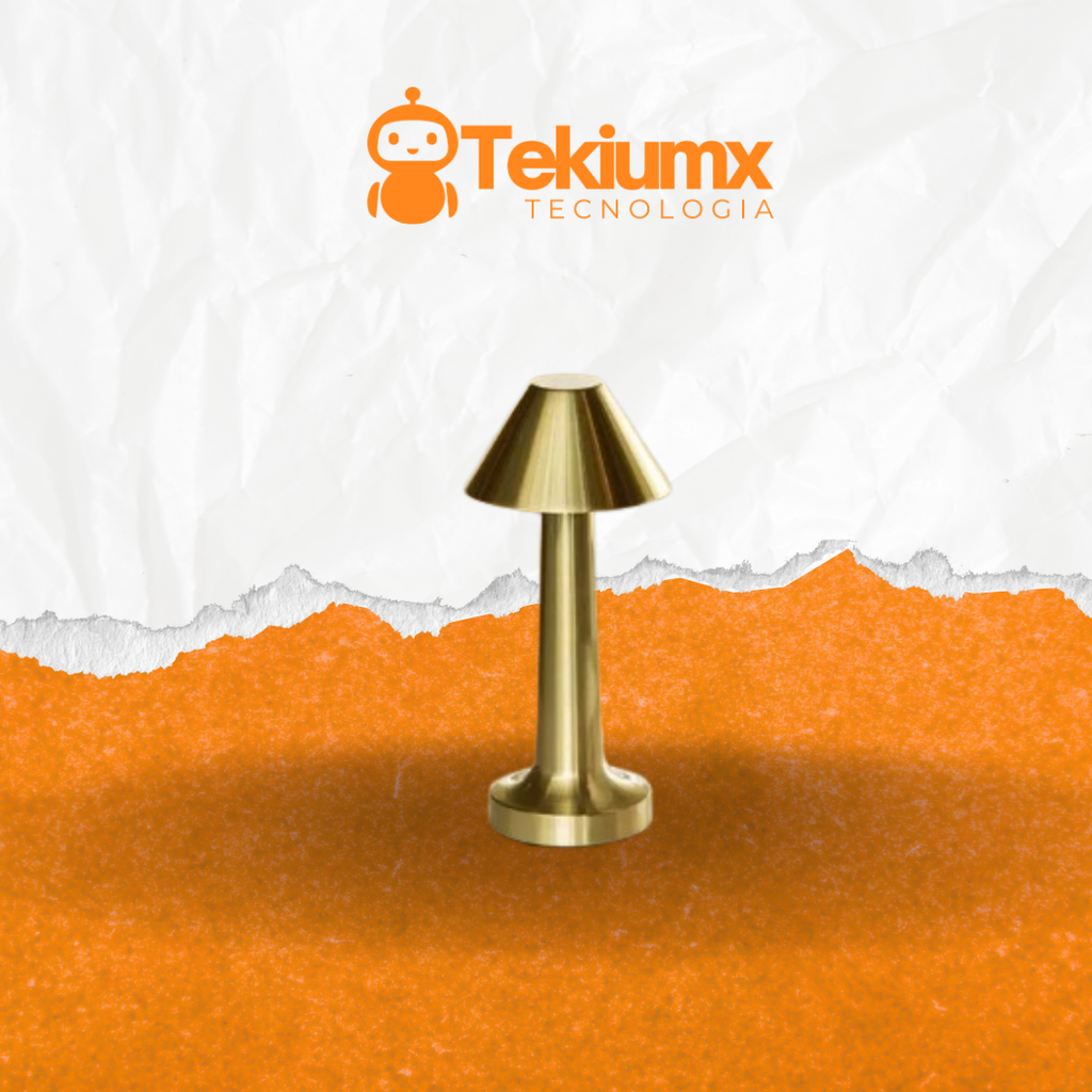 Lámpara de mesa LED dorada