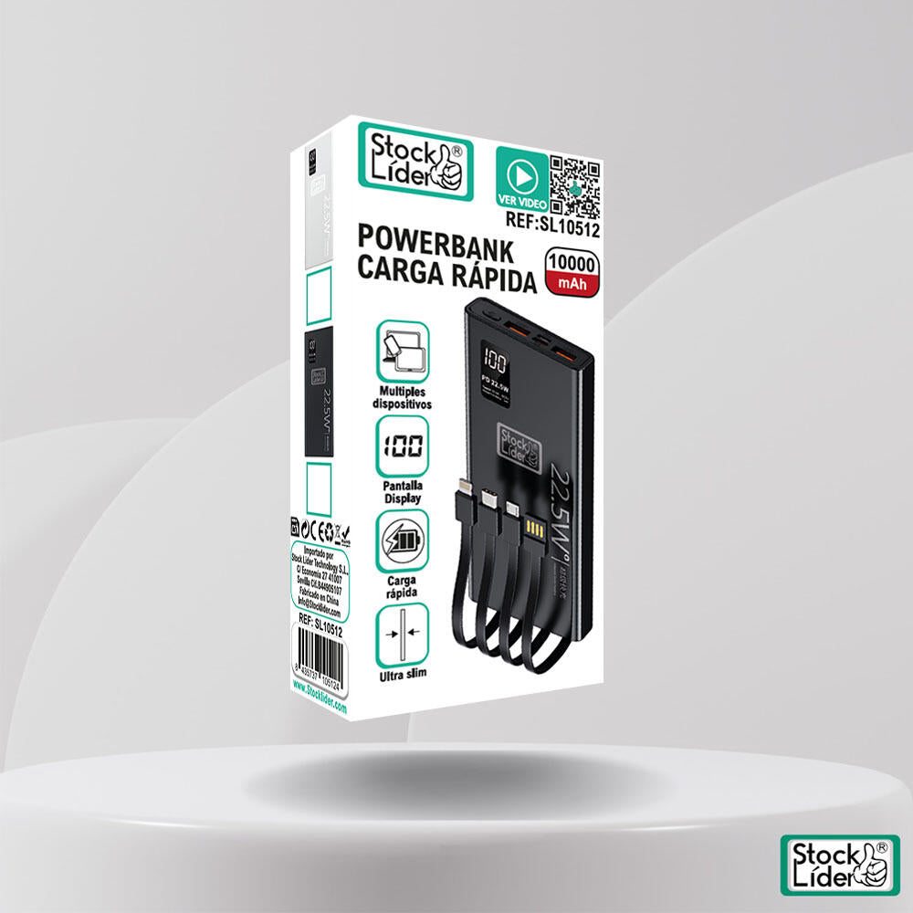 Powerbank carga rápida 10.000mAh