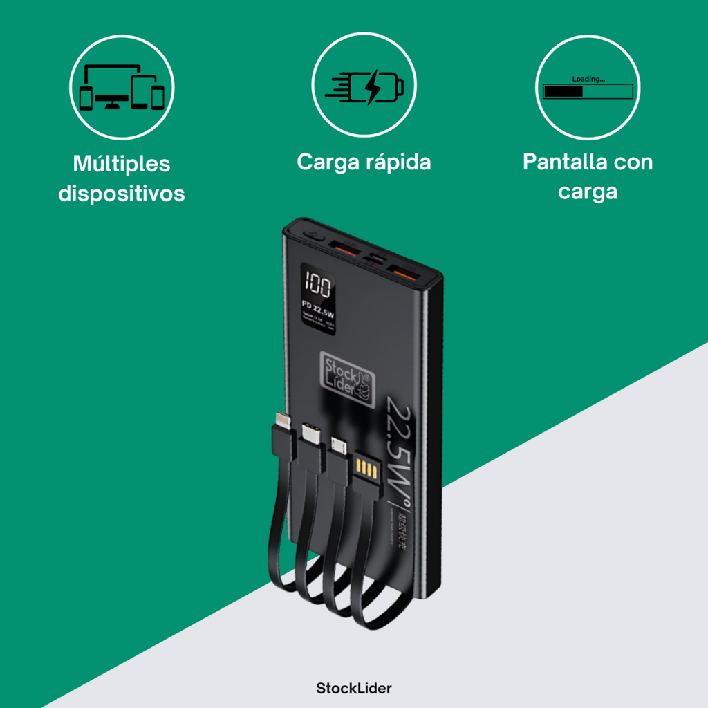 Powerbank carga rápida 10.000mAh