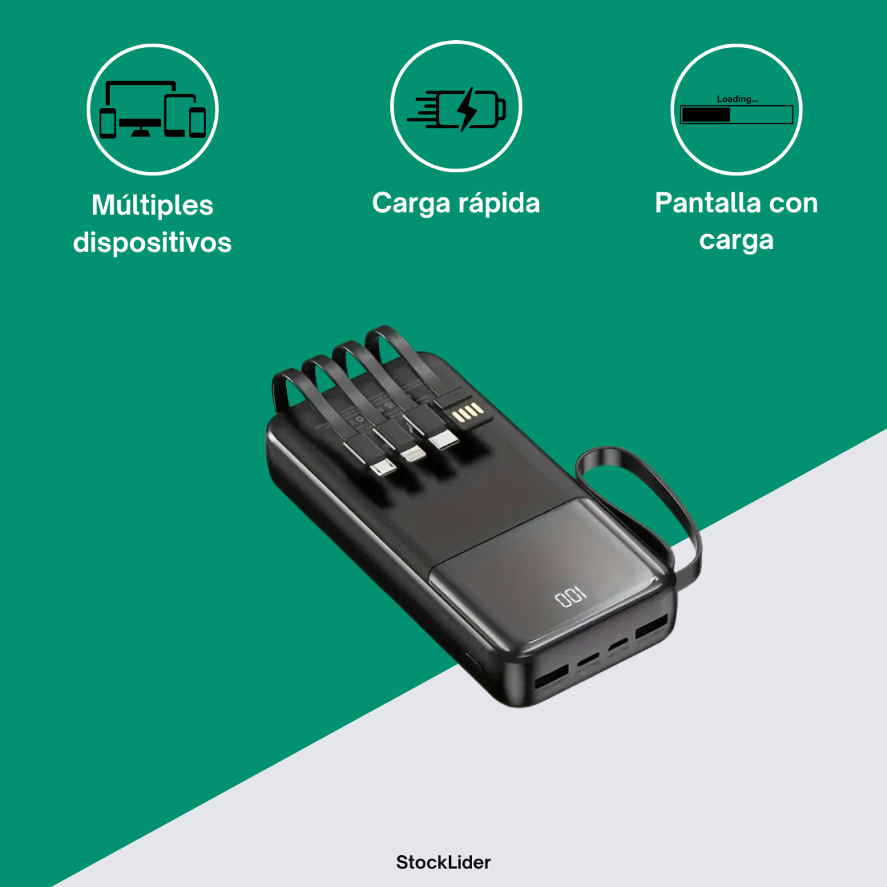 Powerbank carga rápida 10.000mAh