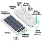 Powerbank con carga solar 10.000 mAh
