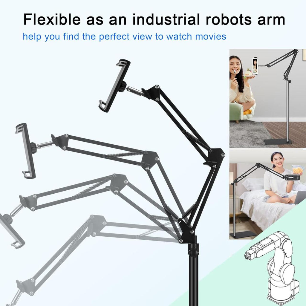 Soporte de Suelo para Tabletas y Teléfonos – Manos Libres con Estabilidad Total