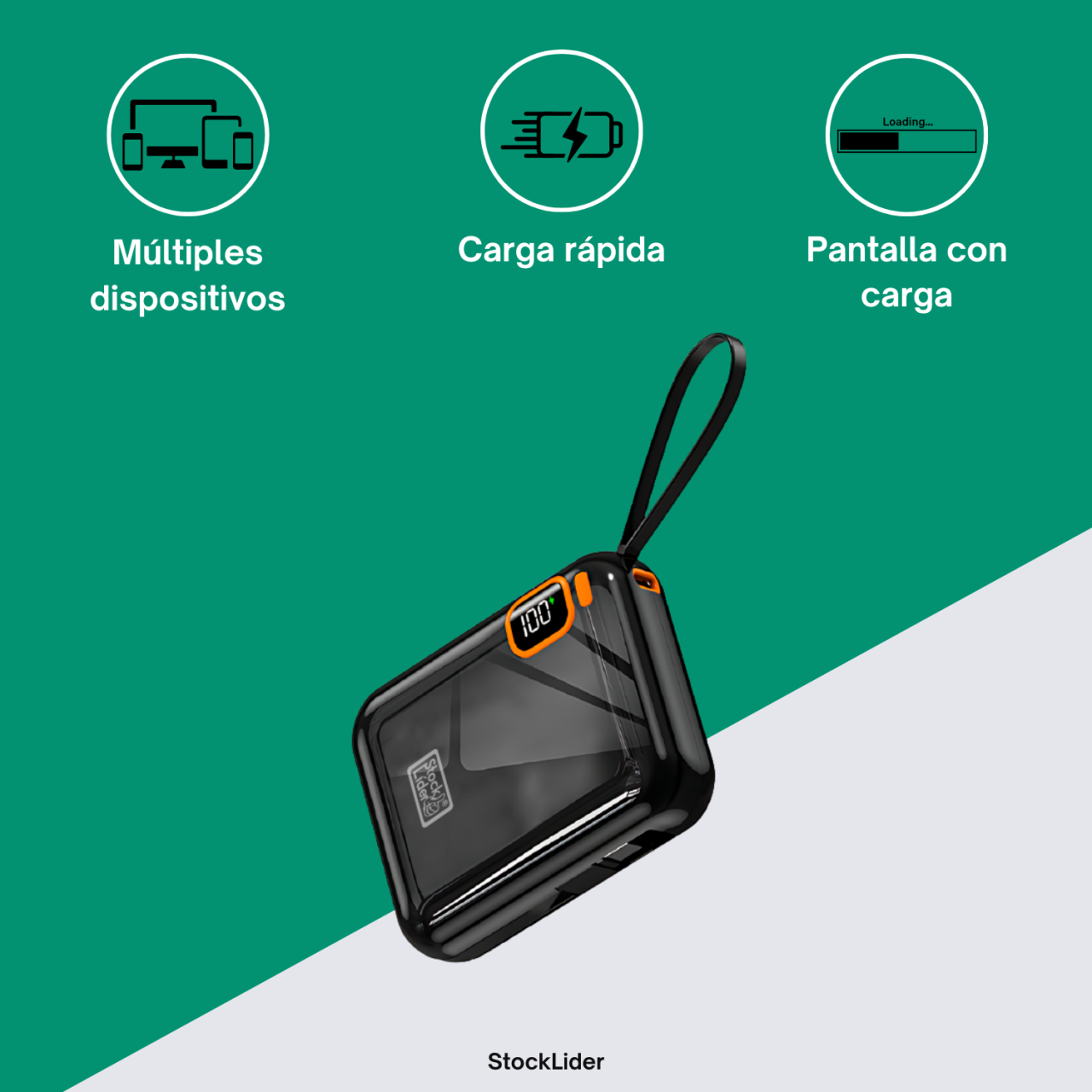 Powerbank carga rápida 10.000mAh