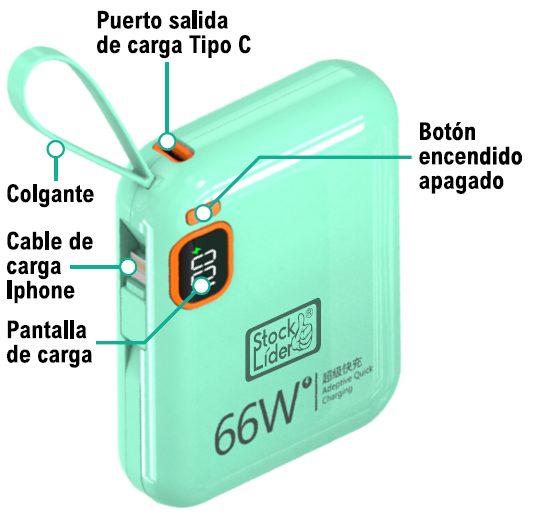 Powerbank carga rápida 10.000mAh